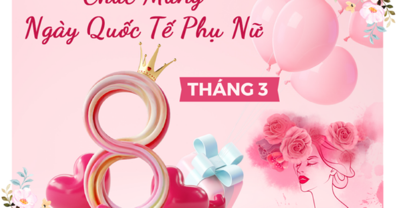 Thiệp chúc mừng 8/3 với lời nhắn viết bằng tiếng Anh và hình ảnh minh họa ngày Quốc tế Phụ nữ